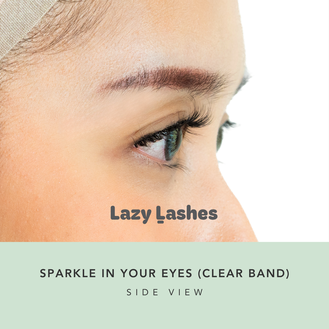 Everyday Sparkle In Your Eyes (Clear Band) Lazy Lashes (Press-On Lash Clusters)