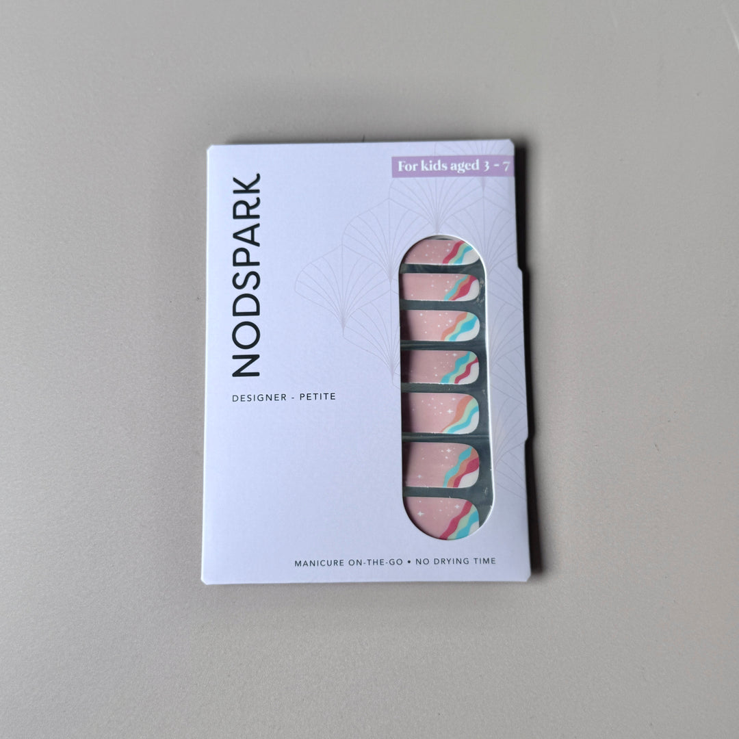 Rainbow Waves (Petite) Nail Wrap Manicure