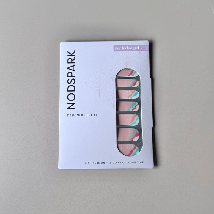 Rainbow Waves (Petite) Nail Wrap Manicure