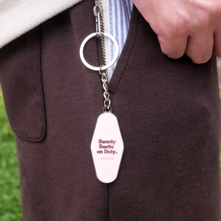Beauty Bestie on Duty Keychain