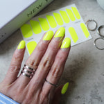 Neon Yellow Twist Nail Wrap Manicure