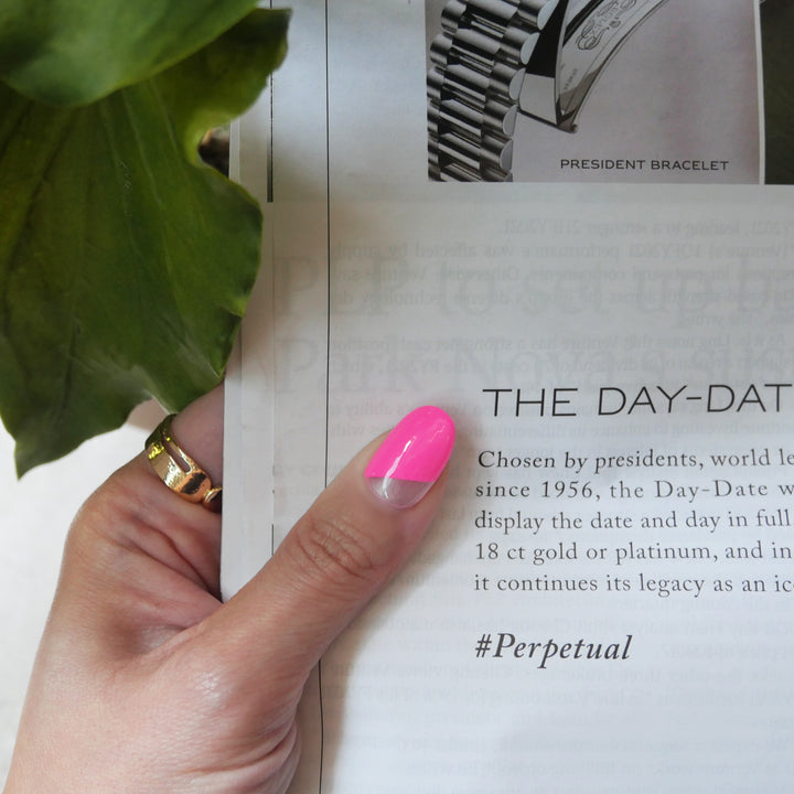 Neon Pink Twist Nail Wrap Manicure