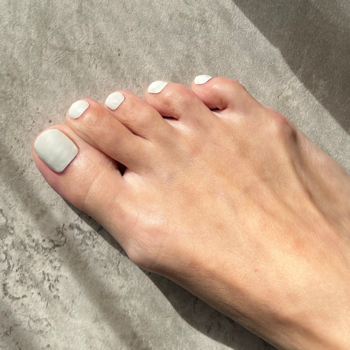 Classic Cool White Pedicure