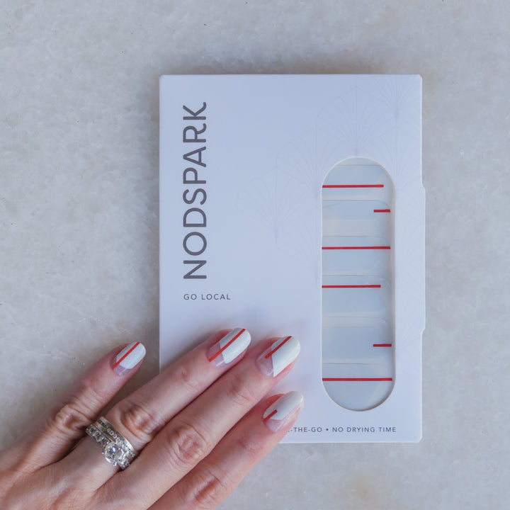 Pin-stripe Twist Nail Wrap Manicure