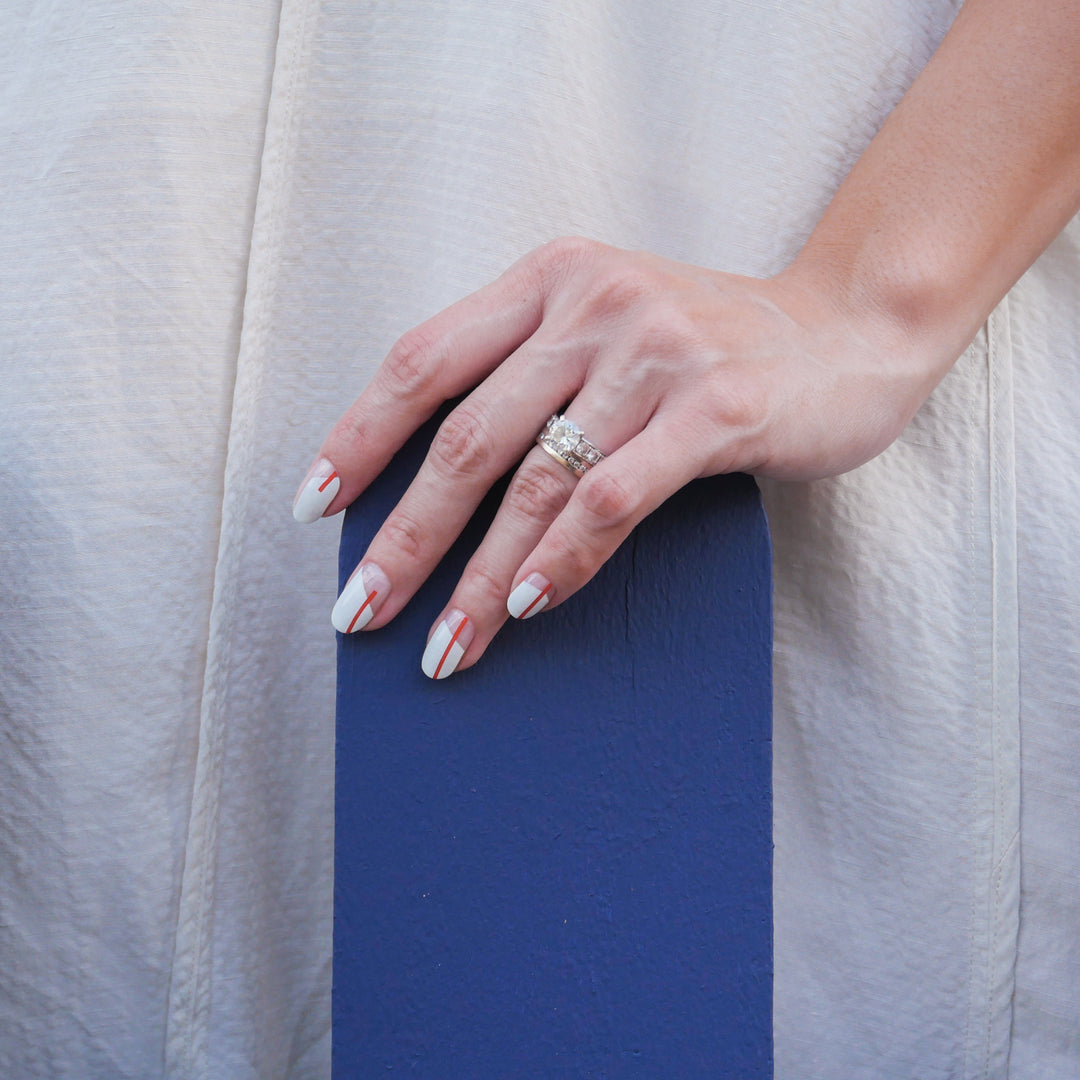 Pin-stripe Twist Nail Wrap Manicure