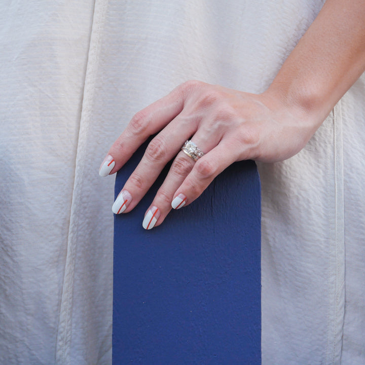 Pin-stripe Twist Nail Wrap Manicure