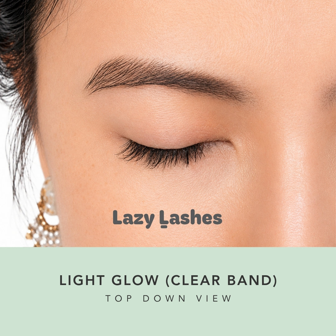 Everyday Light Glow (Clear Band) Lazy Lashes  (Press-On Lash Clusters)