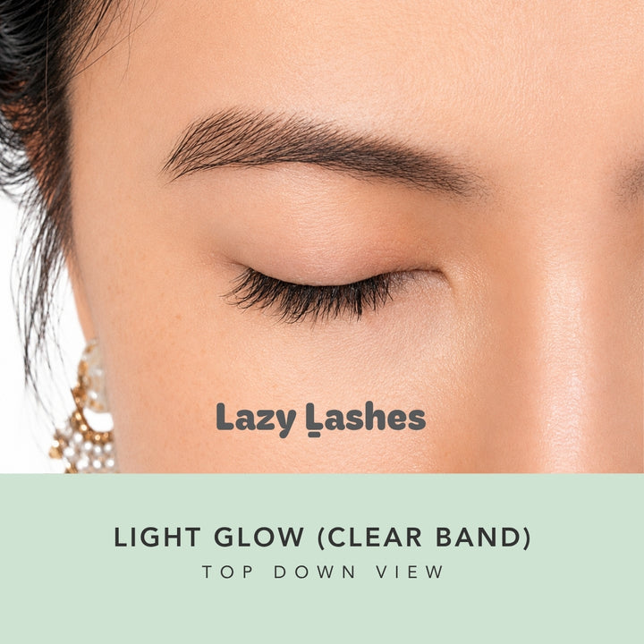 Everyday Light Glow (Clear Band) Lazy Lashes  (Press-On Lash Clusters)