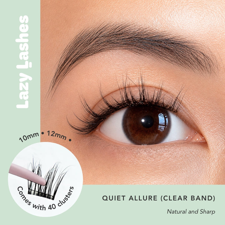 Everyday Quiet Allure (Clear Band) Lazy Lashes (Press-On Lash Clusters)