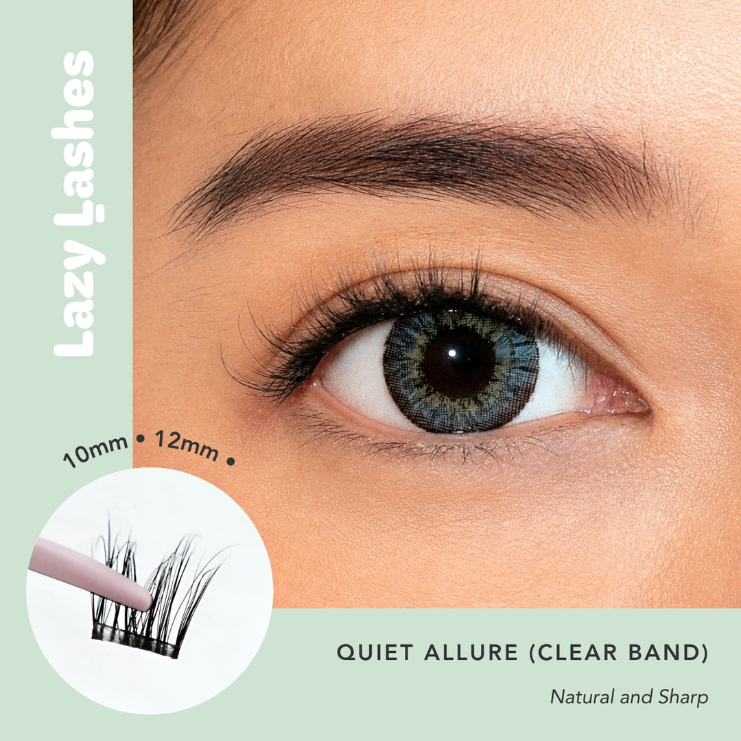 Everyday Quiet Allure (Clear Band) Lazy Lashes (Press-On Lash Clusters)