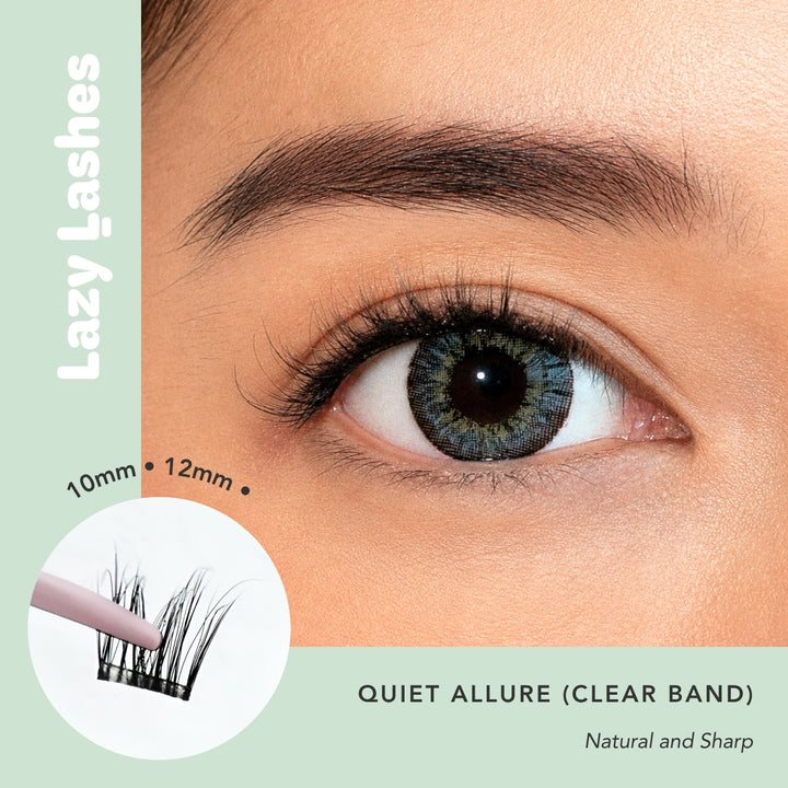 Everyday Quiet Allure (Clear Band) Lazy Lashes (Press-On Lash Clusters)