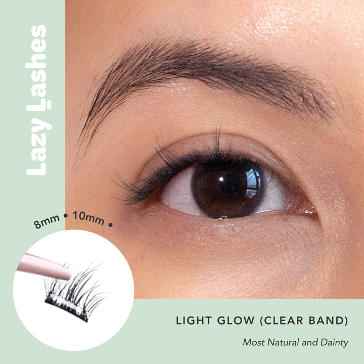 Everyday Light Glow (Clear Band) Lazy Lashes  (Press-On Lash Clusters)