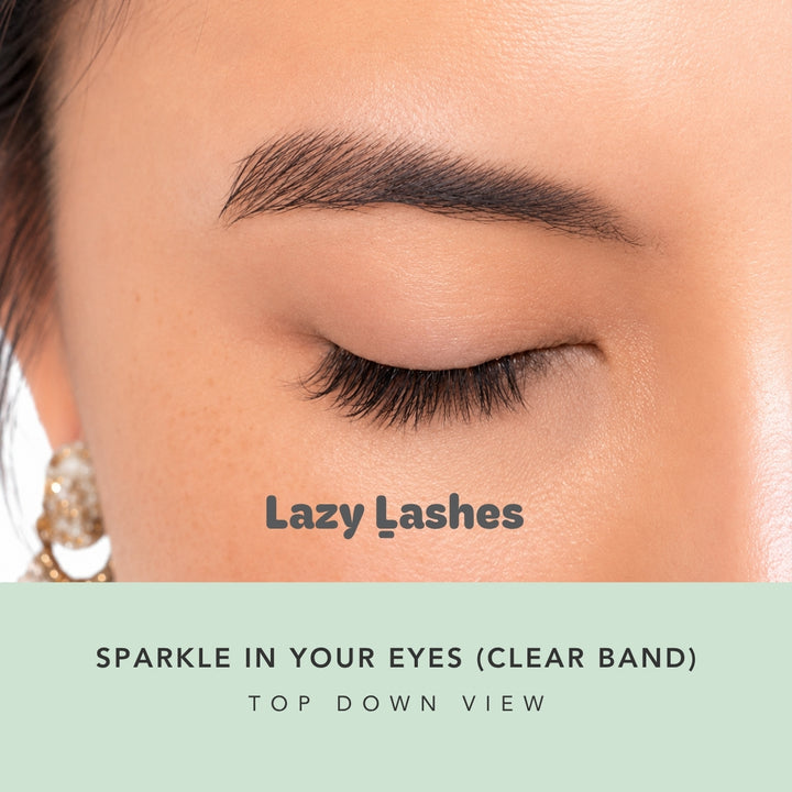 Everyday Sparkle In Your Eyes (Clear Band) Lazy Lashes (Press-On Lash Clusters)