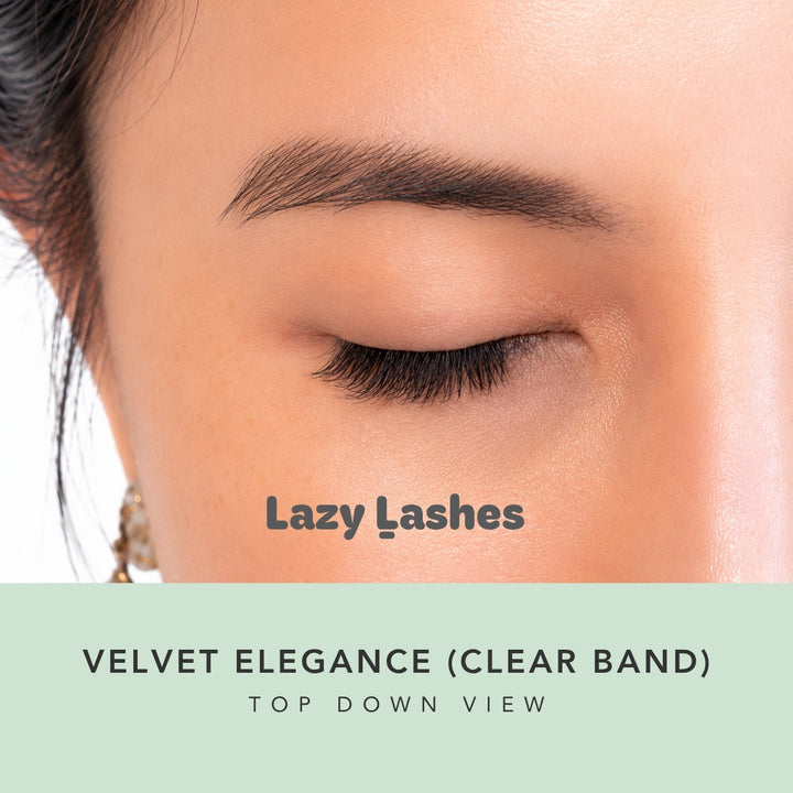 Everyday Velvet Elegance (Clear Band) Lazy Lashes (Press-On Lash Clusters)