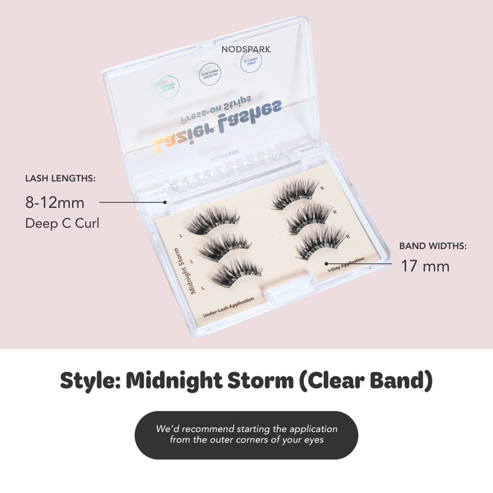 Midnight Storm (Clear Band) LAZIER Lashes (Lash Strips)