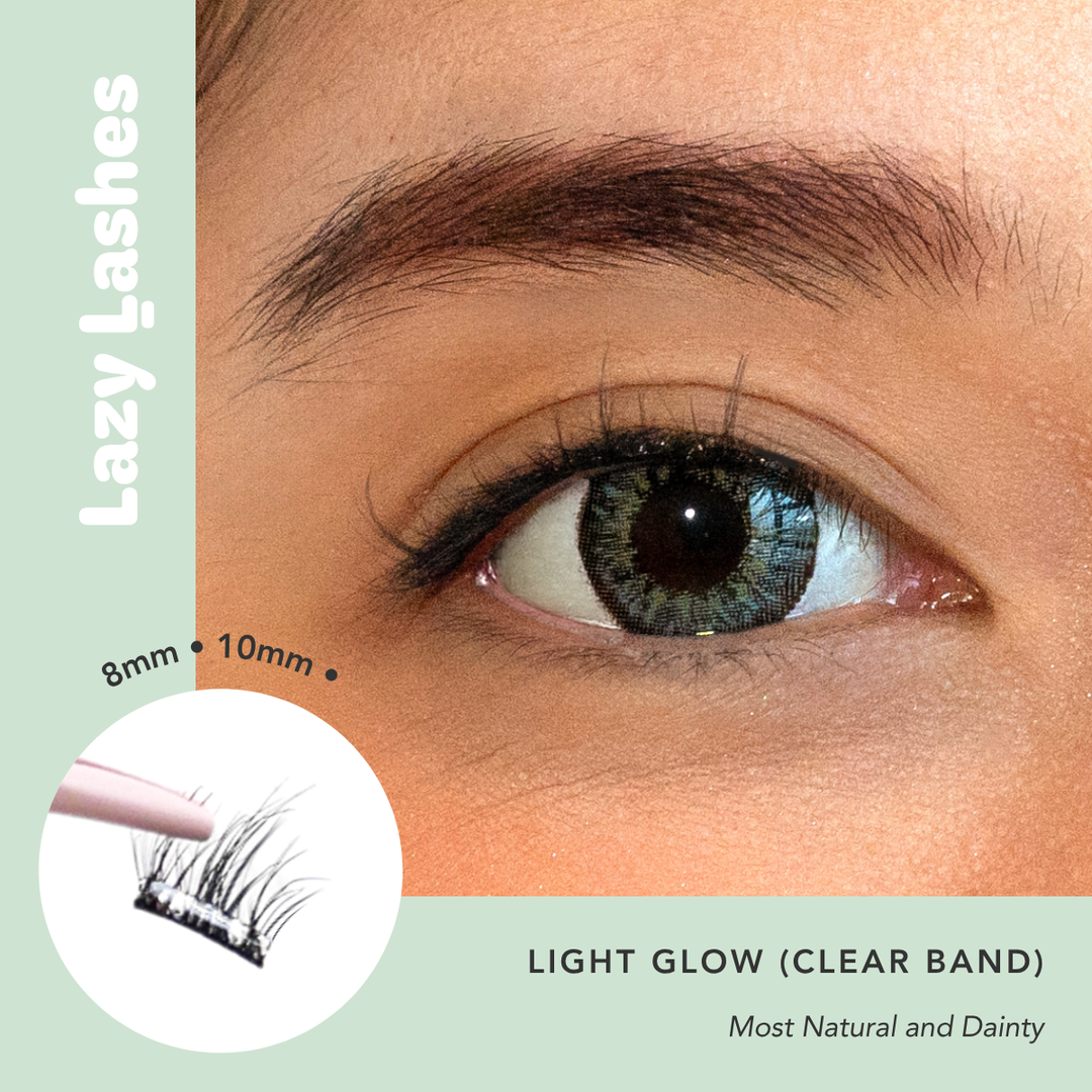 Everyday Light Glow (Clear Band) Lazy Lashes  (Press-On Lash Clusters)