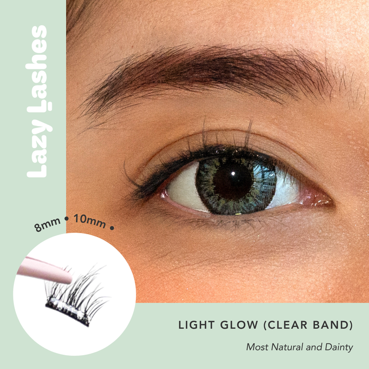 Everyday Light Glow (Clear Band) Lazy Lashes  (Press-On Lash Clusters)