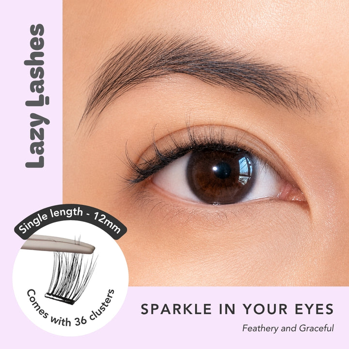 12mm Everyday Sparkle In Your Eyes Lazy Lashes (Press-On Lash Clusters)