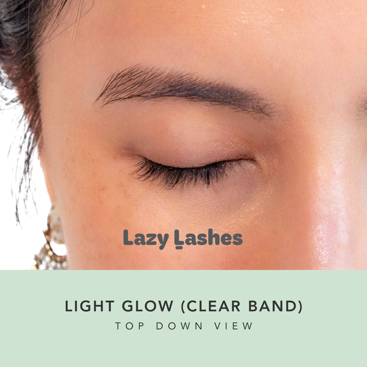 Everyday Light Glow (Clear Band) Lazy Lashes  (Press-On Lash Clusters)