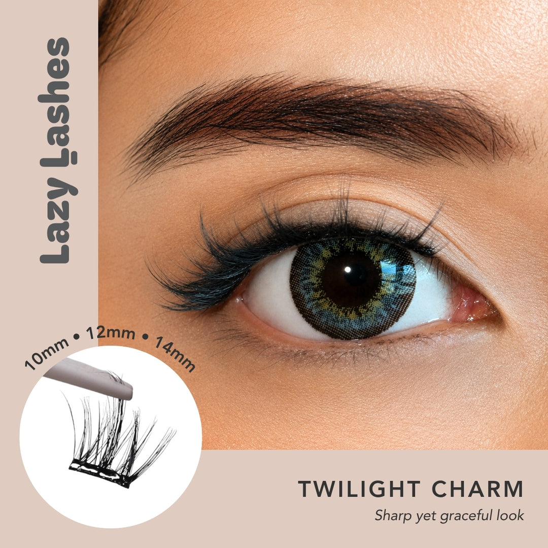 Dinner Twilight Charm Lazy Lashes (Press-On Lash Clusters)