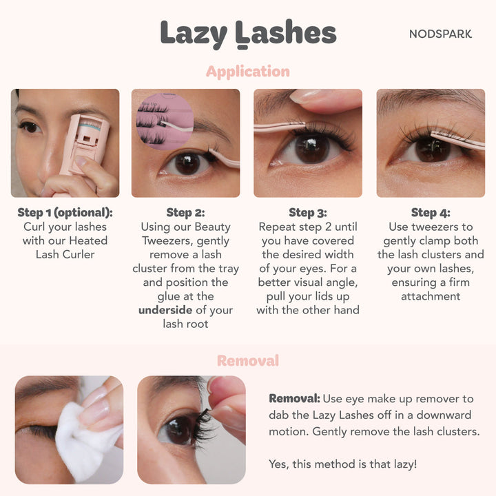 [BO-5 MID SEP] Everyday Neat Chic Lazy Lashes (Press-On Lash Clusters)