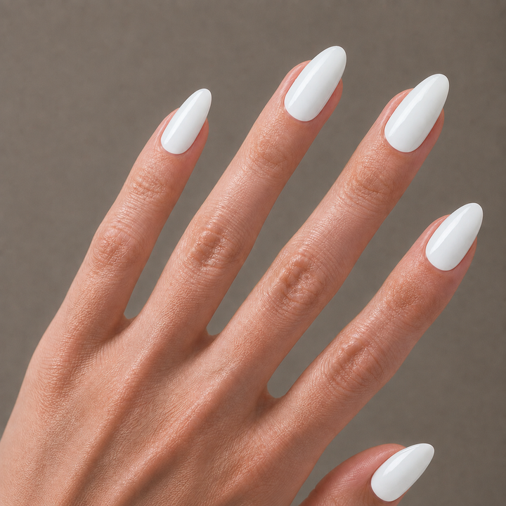 Classic Cool White Nail Wrap Manicure