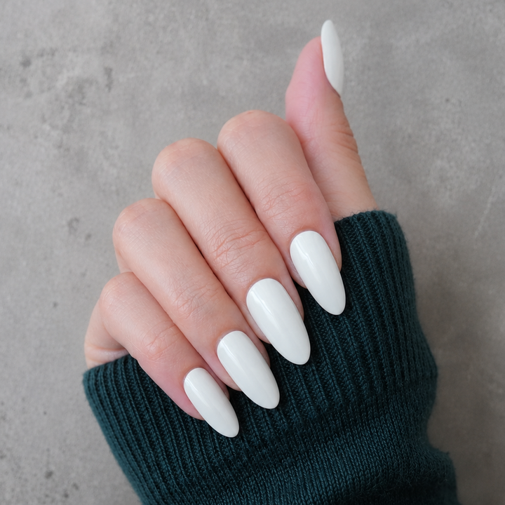 Classic Cool White Nail Wrap Manicure
