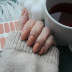 Classic Winter Classic Terracotta Nail Wrap Manicure