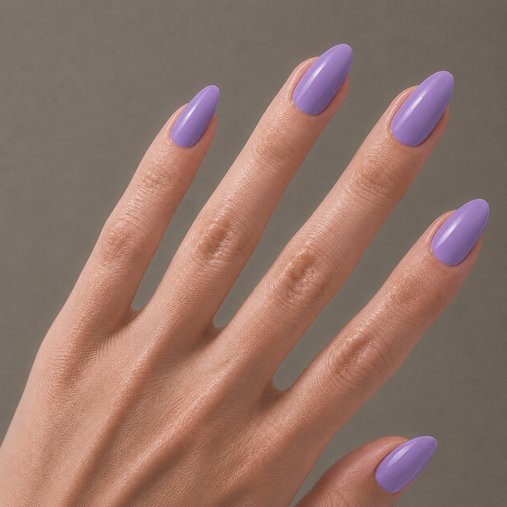 Classic Heather Purple Nail Wrap Manicure