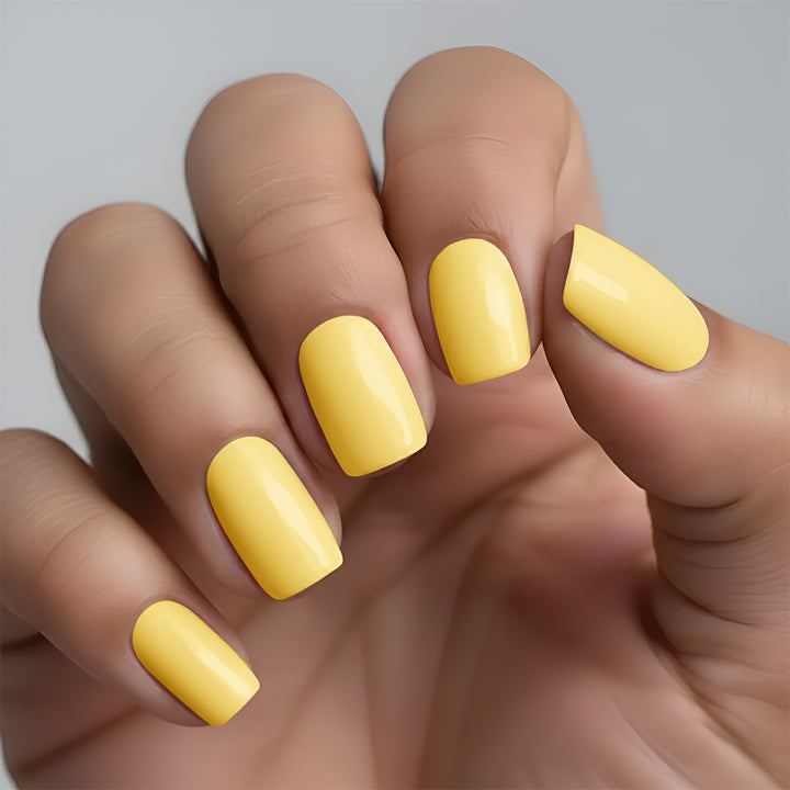Classic Lemon Nail Wrap Manicure