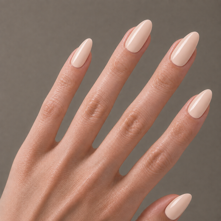 Classic Nude Eggshell Nail Wrap Manicure