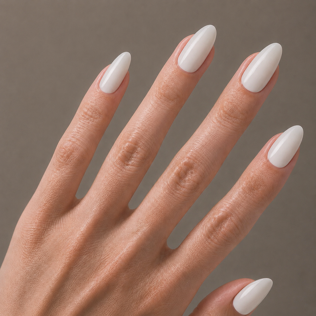 Classic Nude Seashell Nail Wrap Manicure