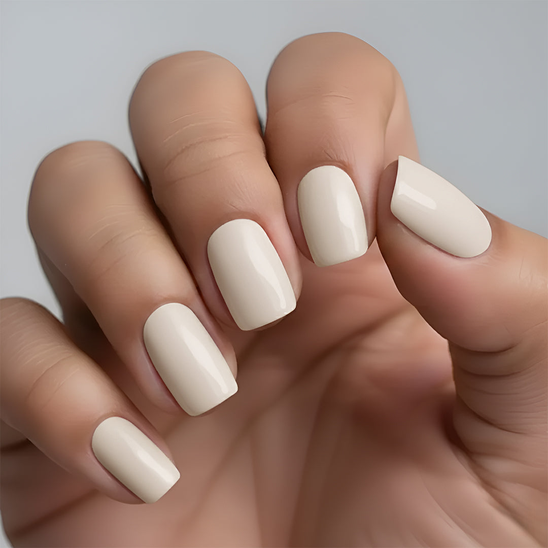 Classic Nude Yogurt Nail Wrap Manicure