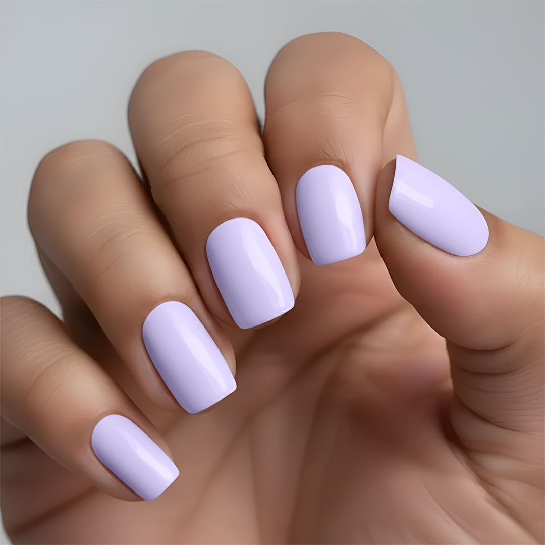 Classic Spring Baby Violet Nail Wrap Manicure