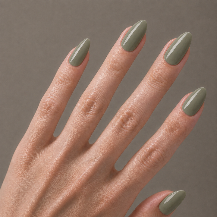 Classic Winter Classic Moss Nail Wrap Manicure