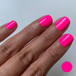 Classic Neon Pink Nail Wrap Manicure