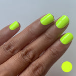 Classic Neon Yellow Nail Wrap Manicure