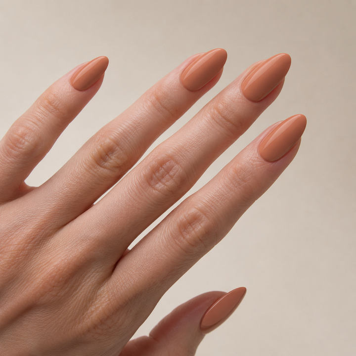 Classic Winter Classic Terracotta Nail Wrap Manicure