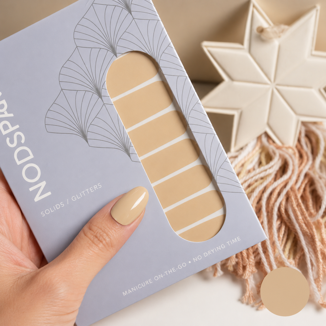 Classic Winter Clay Nail Wrap Manicure