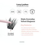 Everyday Velvet Elegance (Clear Band) Lazy Lashes