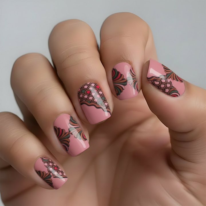 Festive Merlion Nail Wrap Manicure