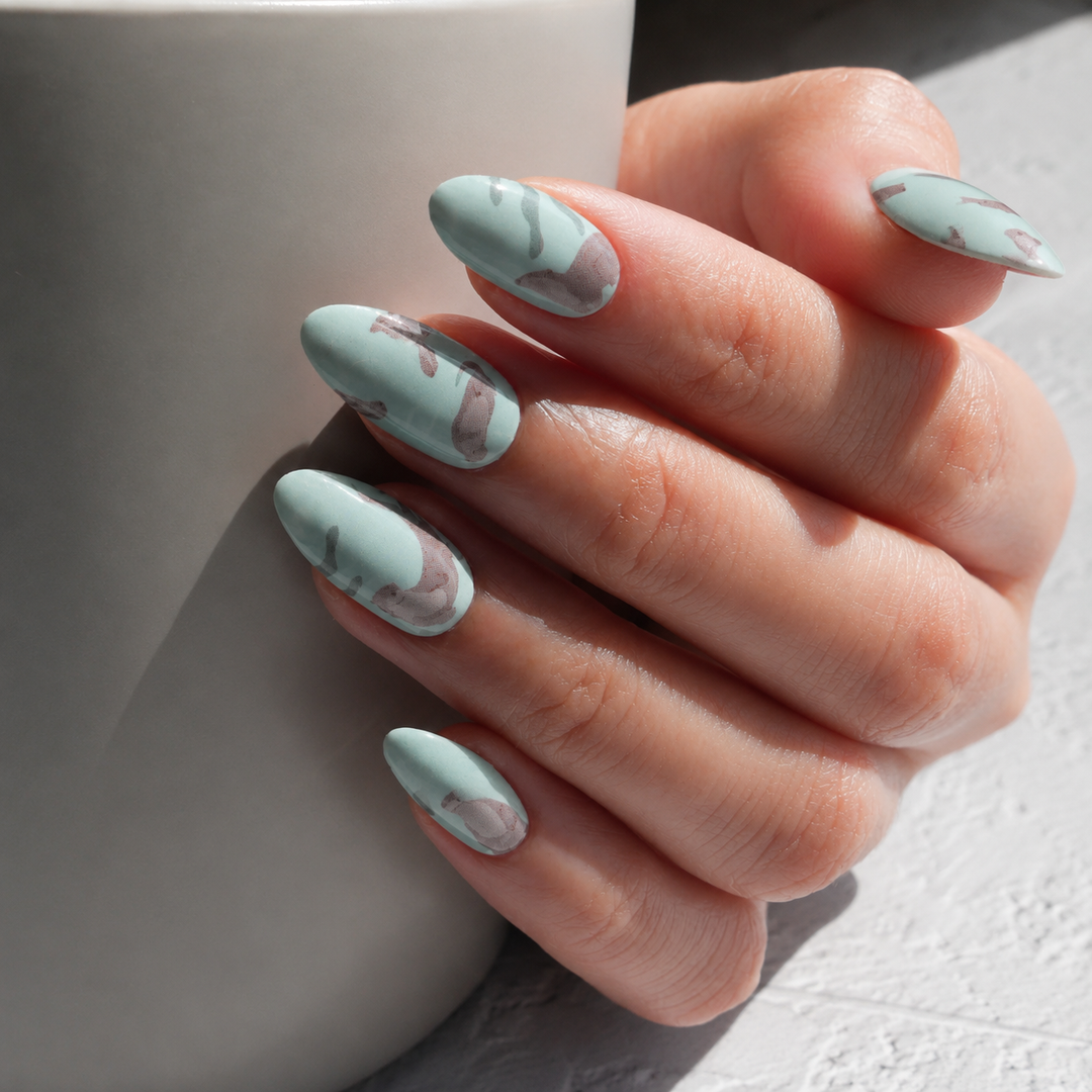 Hello from the Otter Side Nail Wrap Manicure