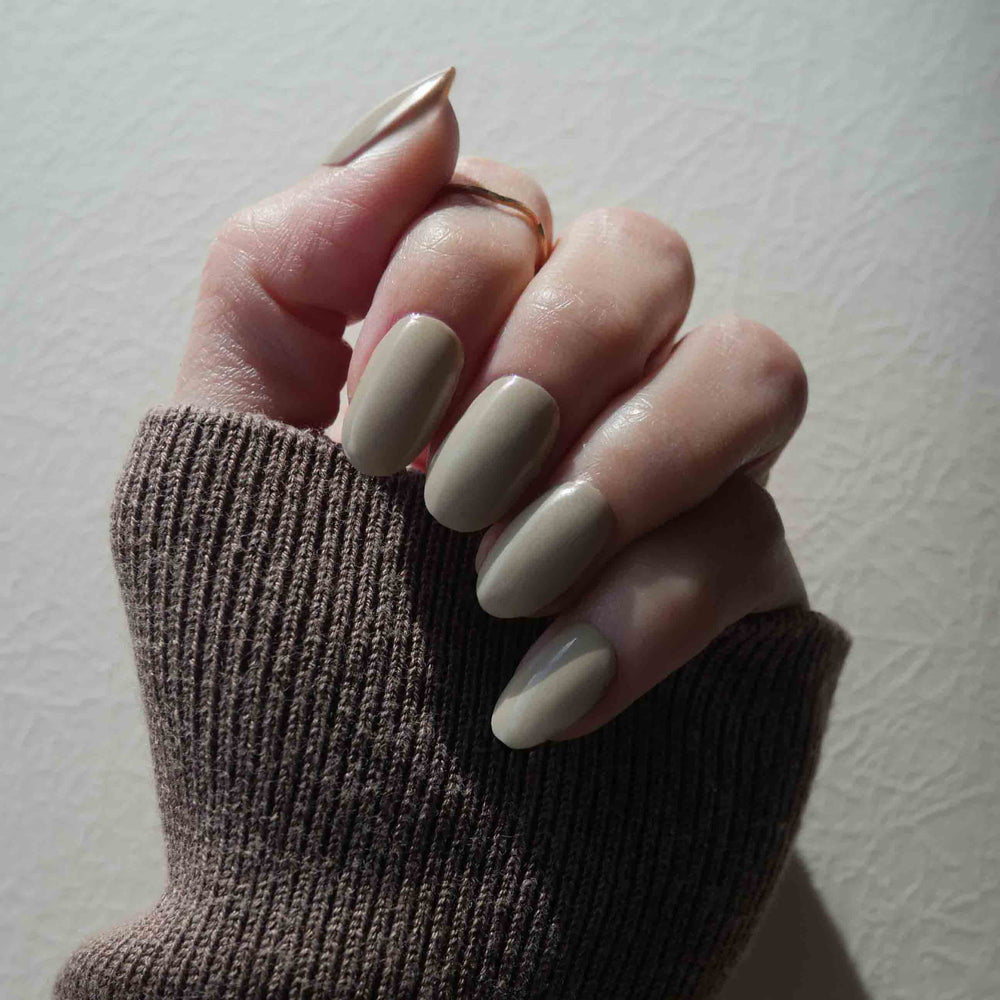 Classic Winter Ash Nail Wrap Manicure