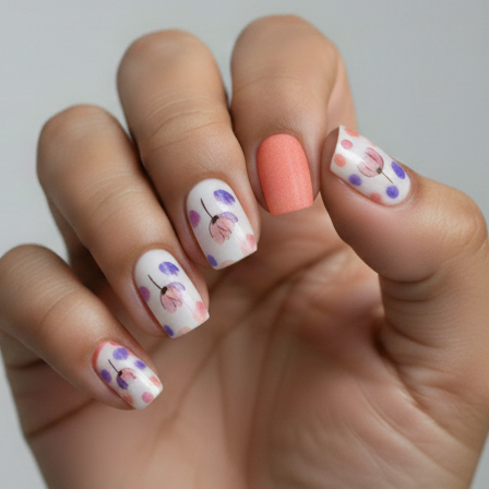 Mandarin Petals (x 8twenty8nails)