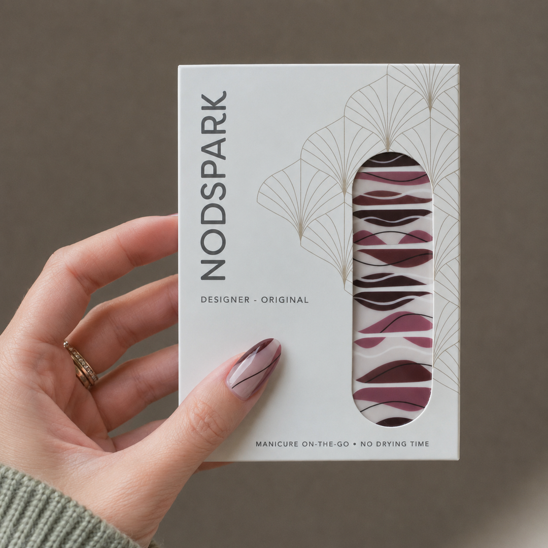 Maroon (Jelly) Nail Wrap Manicure