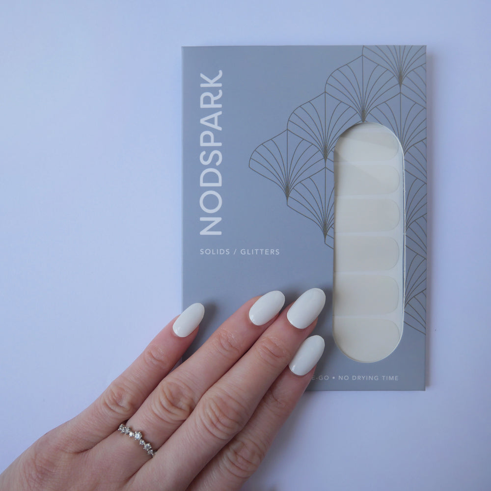 Classic Nude Warm Ivory Nail Wrap Manicure