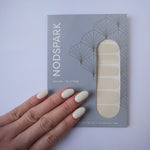 Classic Nude Seashell Nail Wrap Manicure