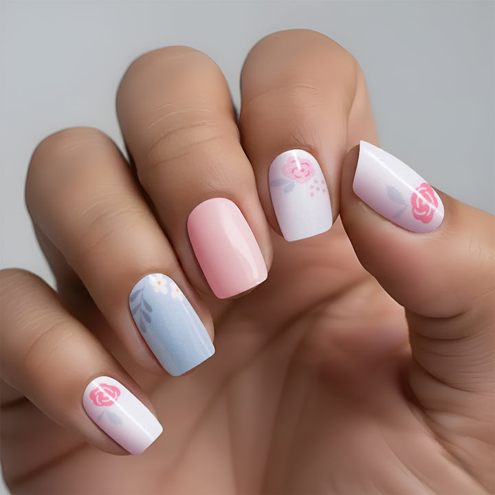 Pastel Floral Nodspark Manicure Nail Wraps