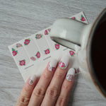 Peony Chic Nail Wrap Manicure