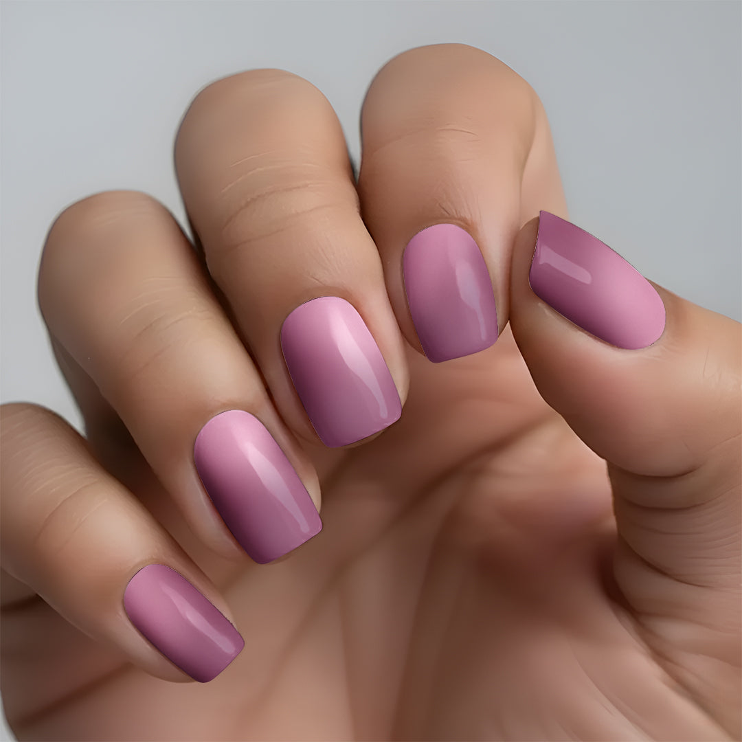 Silky Plum Gradient Nail Wrap Manicure